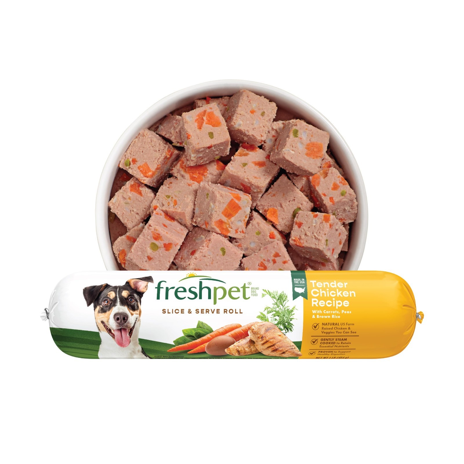 Premium Fresh Dog Food Roll – Real Chicken for Optimal Health
