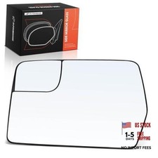 Left Driver Side Heated Power Mirror Glass  Compatible with Ford F-150 F150
