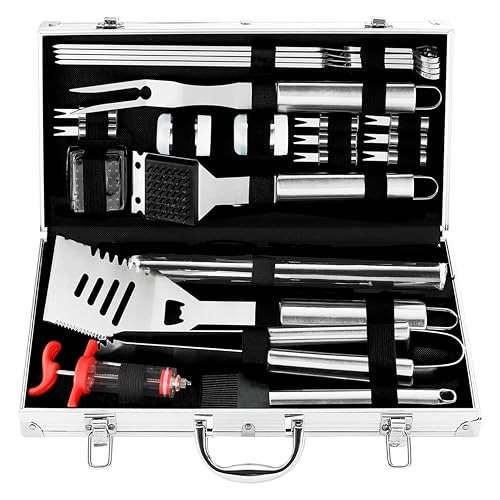 grilljoy 24PCS Heavy Duty Stainless Steel BBQ Tool Set  Assorted colors