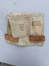 Vintage Action Leathercraft SLB 823 Tool Belt Genuine Brown Leather W/out Belt