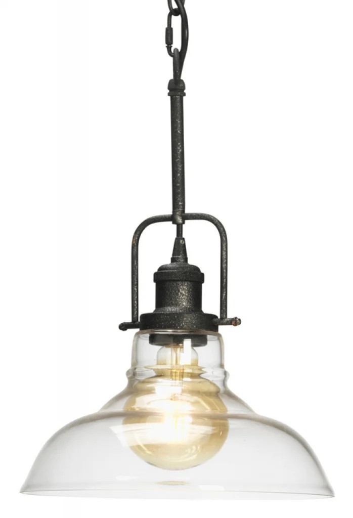 Ceiling Light Black Esko Silver Oaks Lighting 5116/1 BS