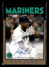 2021 Topps Kyle Lewis 1986 35th Anniversary Auto Autograph Gold /50 UZ36