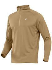 Quarter Zip Pullover Men Running Shirt Long Sleeve Moisture Wicking Quick Dry...