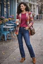 Kut From The Kloth Catherine Boyfriend Jeans Women's Size 6 Distressed Dark Wash