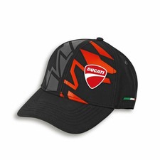 Official Ducati Jargon Cap Black Red Grey Reflective Flat Visor Urban Hat New