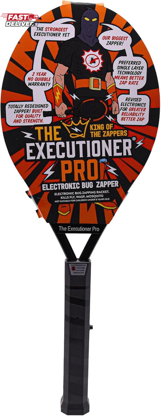 The Executioner Pro Fly Killer Mosquito Swatter Racket Wasp Bug Zapper Indoor Ou