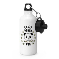 VerrüCkt Panda Mann Stars Sports Wasserflasche Tier Scherz Dad VäTer Tag Lustig