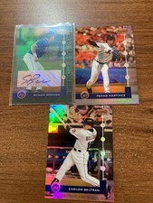 2005 Bowman's Best Mets Pedro Martinez Carlos Beltran Shawn Bowman Autograph