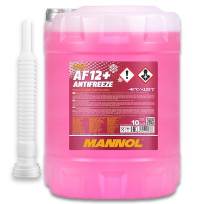 Mannol G12+ Antifreeze 10L Kühlerfrostschutz AF12+ bis - 40°C Audi VW + Schlauch