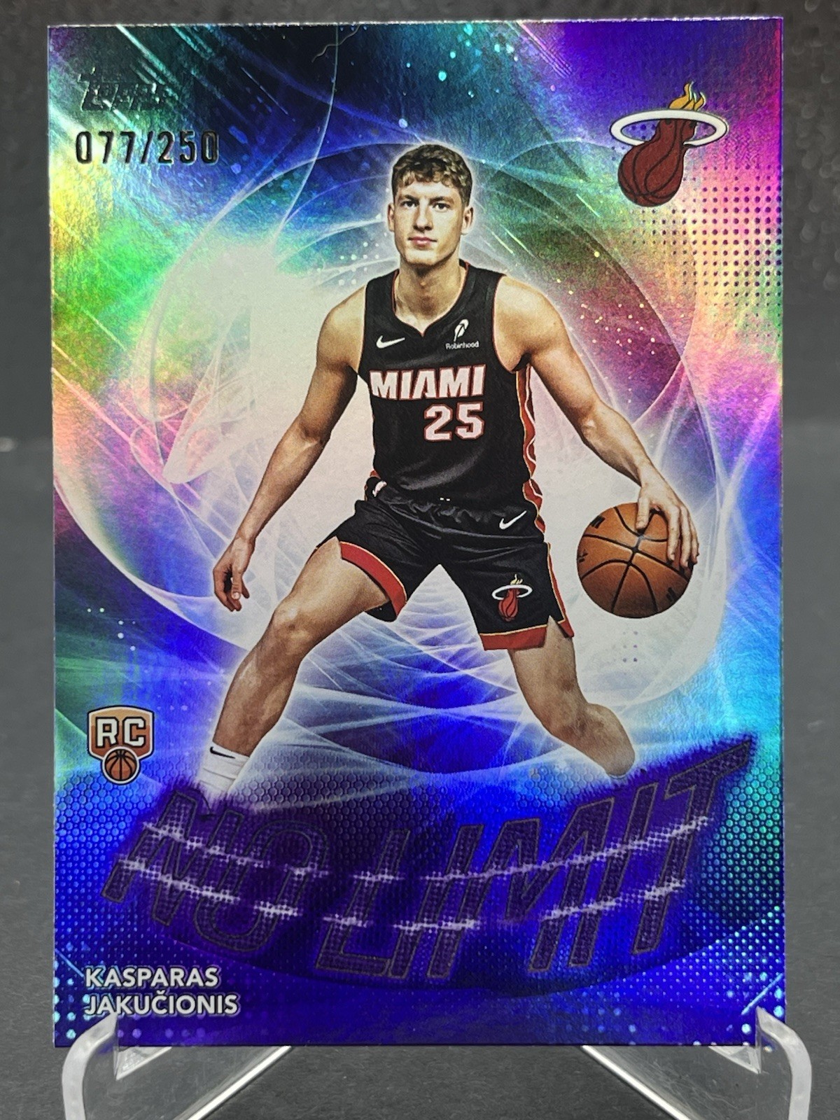 2025-26 Topps No Limit Purple Rainbow Kasparas Jakucionis RC /250