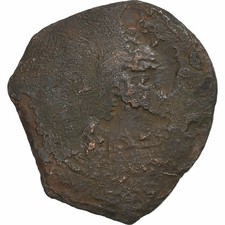 [#1505387] Maurice Tiberius, Half Follis, 596-597, Constantinople, Bronze, VF