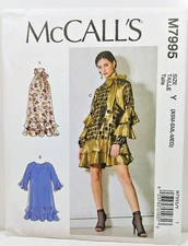 McCall's Loose-Fitting Dress Uncut Pattern M7995 Y Misses' Sizes XS-M(4-14) B66