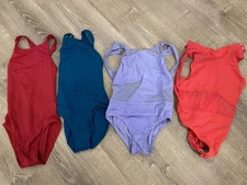Lot Of 4 Balera Girls Dance Leotards Size LC