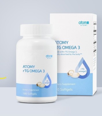 Atomy / rTG Omega 3 EPA+DHA 600mg daily 180 tablets Korean Producto 