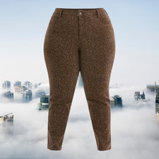 Terra  Sky Women  s Straight High Rise Jeans Size 1X 18W color Leopard NEW