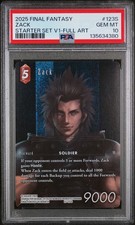 2025 Zack Soldier Final Fantasy #27-123S - FOIL Starter Set Full Art PSA 10
