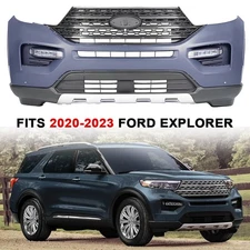 Front Bumper Cover Kit For 2020-2023 Ford Explorer Grille Assembly w/ Fog light