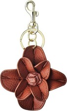 Flower Bag Charms for Women, Cute Leather Flower Keychain for Backpack, Floral