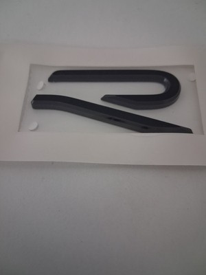 Original VW R Schriftzug Heckklappe Emblem Logo schwarz/grau 5H0853675AE721