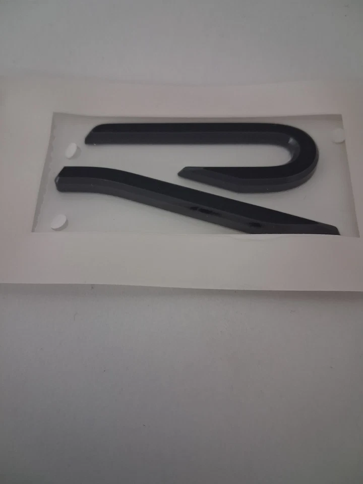 Original VW R Schriftzug Heckklappe Emblem Logo schwarz/grau 5H0853675AE721 - Bild 1 von 4