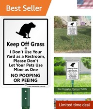 Durable Funny Dog Poop Sign with 21  Stake - Perfect Lawn Warning  Easy Install
