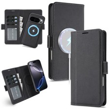 2IN1 Mag Safe Detachable Leather Wallet Case For Google Pixel 10A/9A/10 Pro XL