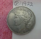 1922 PEACE SILVER DOLLAR  *D*