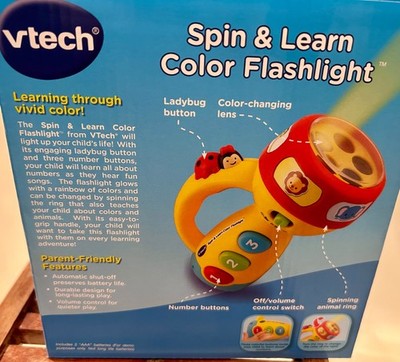 New VTech Spin & Learn Color Flashlight  Baby Learning Toy 12-36 Months