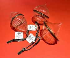 Hearth  Hand Magnolia Hinged Glass  Brass Christmas Ornament Set of 3 NWT