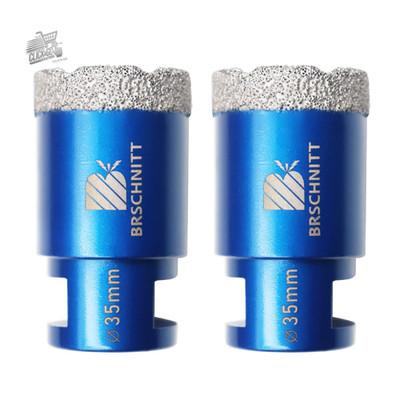 2 Stück Diamantspitze 35mm M14 Bohrer Feinsteinzeug Marmor Keramik Trocken