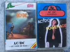 Musikkasseten AC-DC Let There Be Rock und Powerage