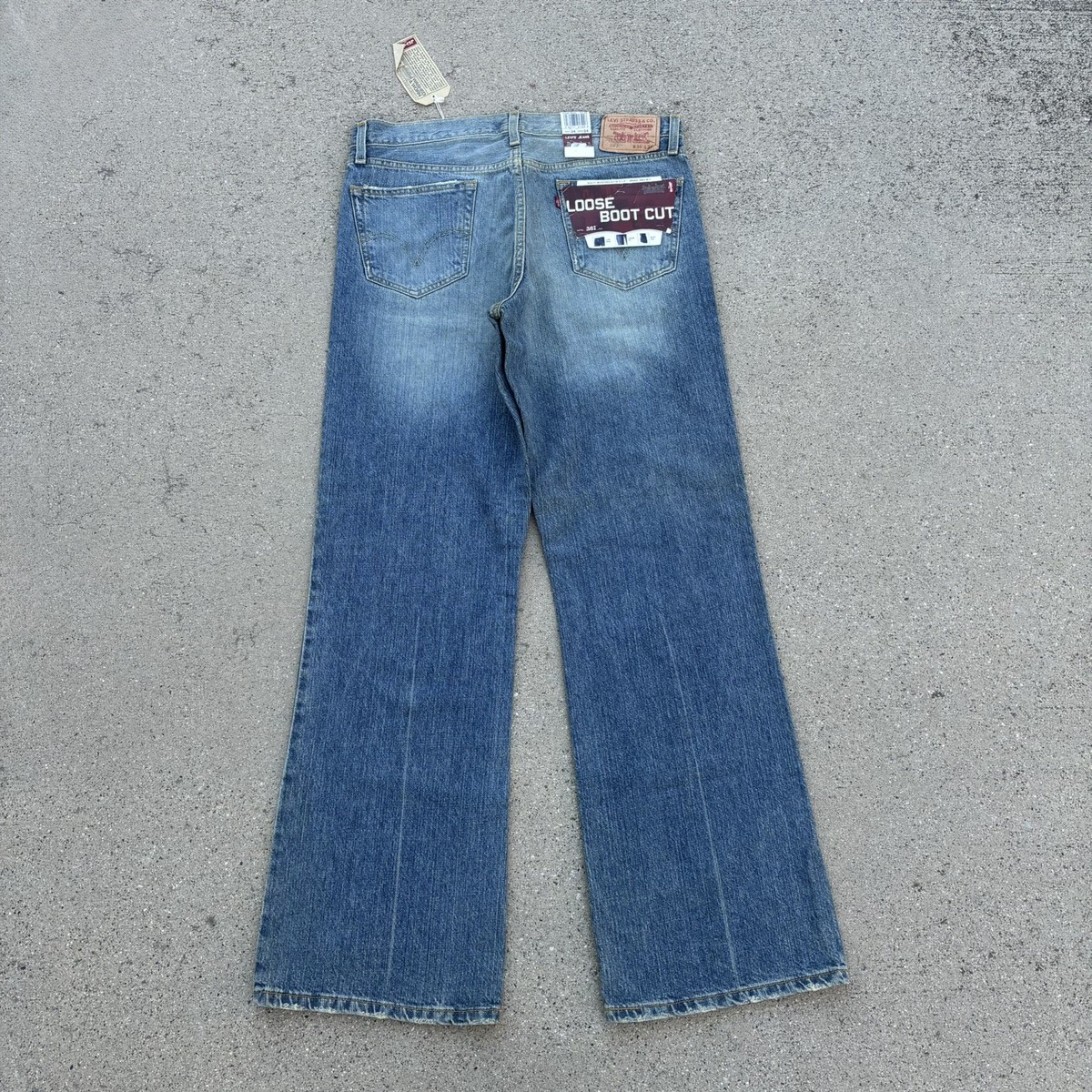 パンツ Levi's 567 Loose Boot Cut W33 L30 VTG Levi's 567 Loose Boot Cut Blue Jeans Men's 34X34 DEADSTOCK NWT