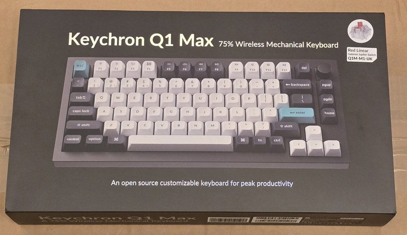 Keychron Q1 Max Wireless Mechanical Keyboard - UK ISO - Barebones