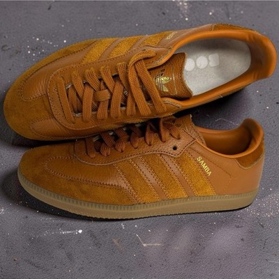 adidas Samba OG FT Craft Ochre Leather Suede Men's Size 7 Sneakers CG6134