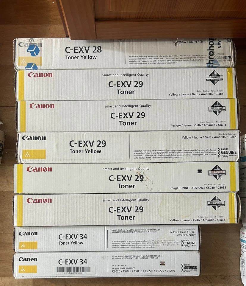 Canon toners originaux C-EXV 28/29/34/50/51 Noir Cyan Magenta Jaune - Photo 3/4