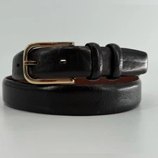 Perry Ellis Portfolio Men's Black Leather Belt 34
