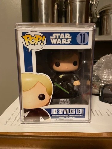 Jedi Luke Skywalker #11 FUNKO POP! Blue Box! Vaulted w/ protector! STAR WARS