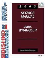2003 Jeep Wrangler Factory Shop Service Manual Cd