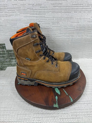 #ad #ad Timberland Pro Boot Men Size 11.5 Wide Boondock Composite Toe Work Brown Leather $99.99