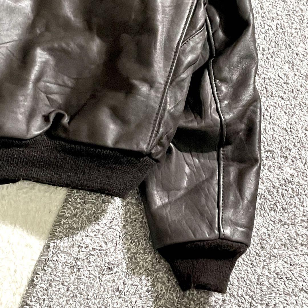 Shot USA G-1 Flight Jacket Black Size 46 XL Used Vintage 60s Shot USA G-1 Flight Jacket Black Size 46 XL Used Vintage 60s