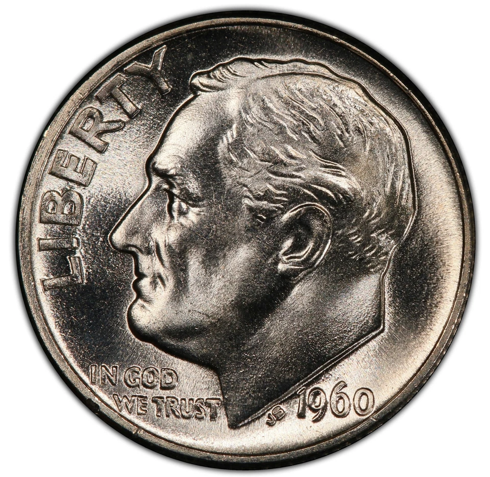 1960 ROOSEVELT DIME PCGS MS67+ FULL BANDS (FB) POP. 13/0 - Image 3 of 4