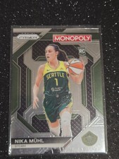 2024 Prizm Nika Muhl ROOKIE #WNBA26 Insert WNBA Seattle Storm RC Monopoly Panini