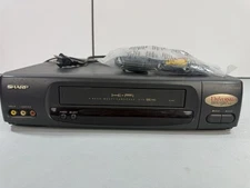 Sharp VCR VC-H914u VHS Player  w/ AV Cable NO REMOTE Tested FAST SHIPPING