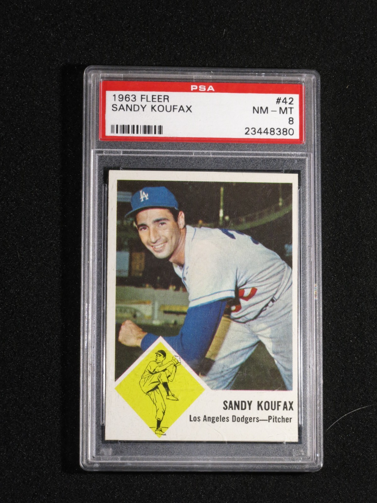 1963 Fleer #42 Sandy Koufax PSA 8 HOF Dodgers