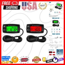 Digital Tach Hour Meter,Engine Temperature Gauge,Alert RPM & Temp,Backlights ...
