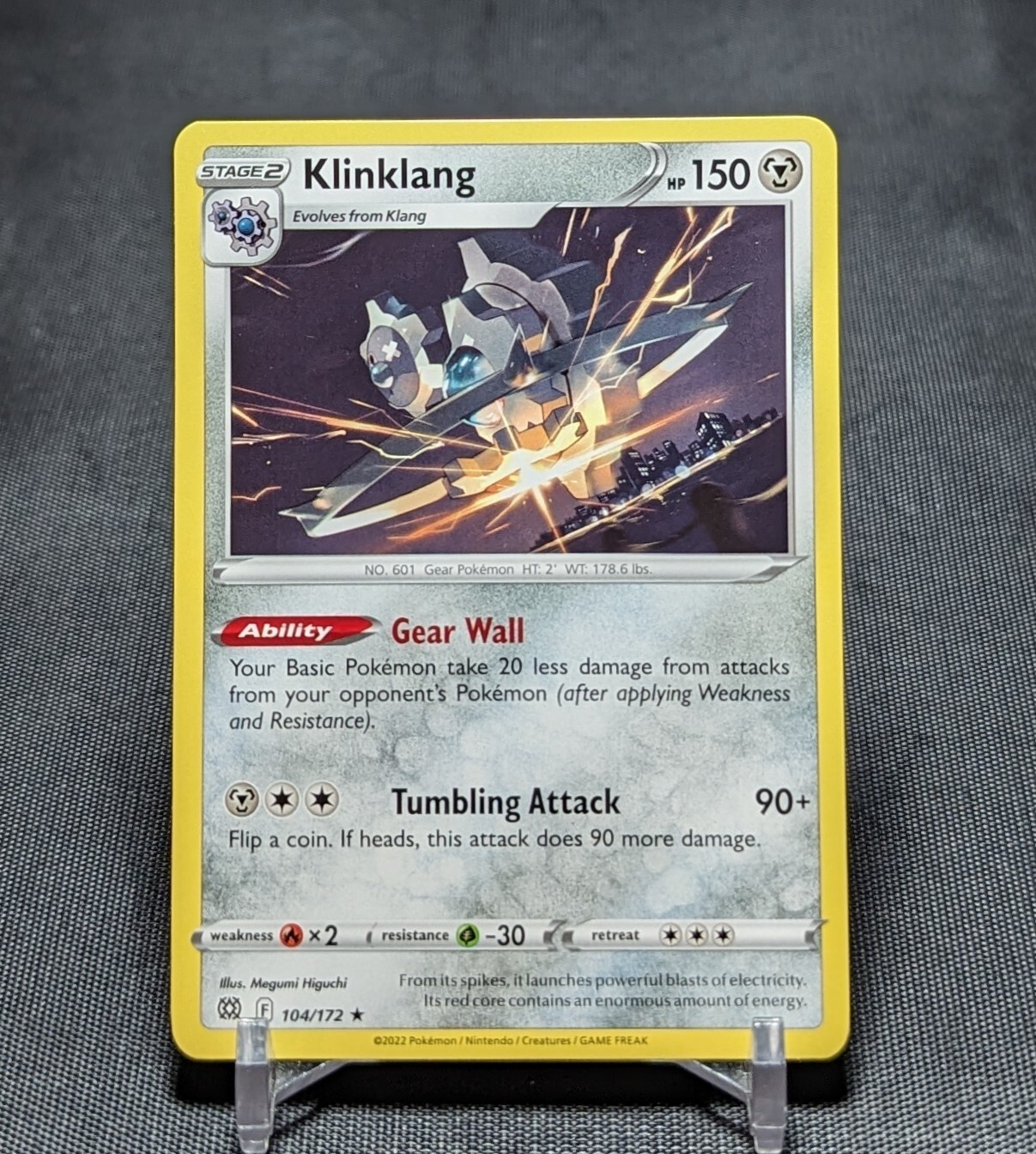 Klinklang Regular Rare Metal Type 2022 Brilliant Stars Pokemon TCG Card 104/172
