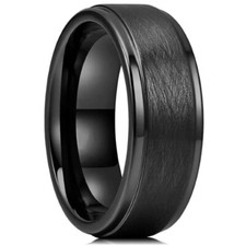 RING EDELSTAHL HERREN DAMEN BAND SCHWARZ MÄN...