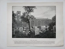 Old Vintage Print 1899 Queens England Chapel Royal Savoy