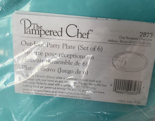Pampered Chef Outdoor Partyteller #2823 ~ 6er Set ~ blau, türkis, grün - Bild 2 von 4