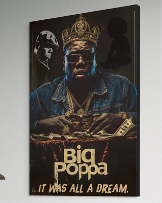 The Notorious B.I.G. Leinwand Bild Biggie Hip-Hop Rap Goat Krone Crown